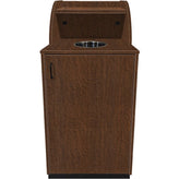 Waste Receptacle with Tray Shelf and Waste Drop Off Hole