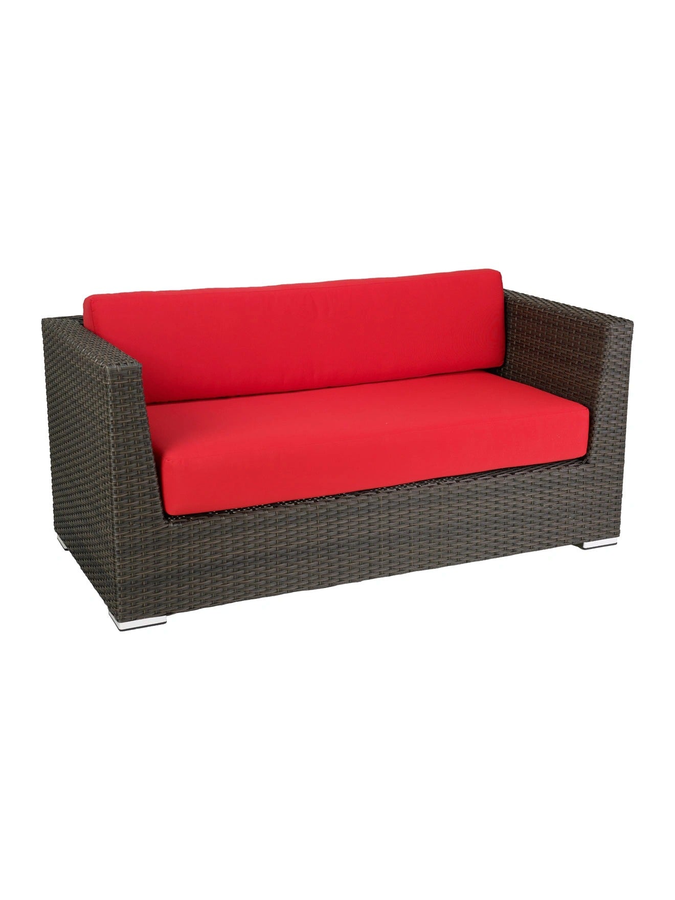 Crystal Beach Outdoor Faux Wicker Two Seat Sofa