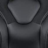 X10 Gaming Chair, Racing Style Ergonomic Office Chair, Height Adjustable Swivel Computer Chair with Flip-Up Arms, Black LeatherSoft