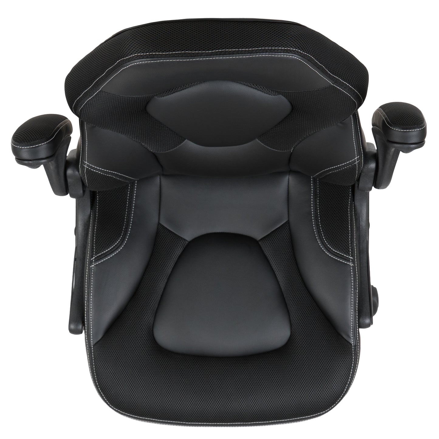 X10 Gaming Chair, Racing Style Ergonomic Office Chair, Height Adjustable Swivel Computer Chair with Flip-Up Arms, Black LeatherSoft