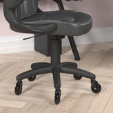 X10 Gaming Chair Racing Office Computer PC Adjustable Chair with Flip-up Arms and Transparent Roller Wheels, Black LeatherSoft