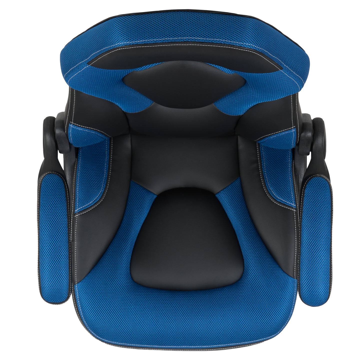 X10 Gaming Chair, Racing Style Ergonomic Office Chair, Height Adjustable Swivel Computer Chair with Flip-Up Arms, Blue/Black LeatherSoft
