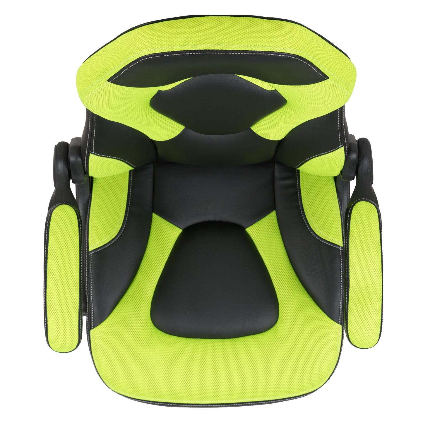 X10 Gaming Chair, Racing Style Ergonomic Office Chair, Height Adjustable Swivel Computer Chair with Flip-Up Arms, Neon Green/Black LeatherSoft