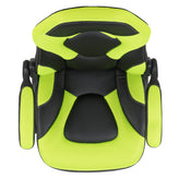 X10 Gaming Chair, Racing Style Ergonomic Office Chair, Height Adjustable Swivel Computer Chair with Flip-Up Arms, Neon Green/Black LeatherSoft