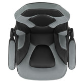 X10 Gaming Chair, Racing Style Ergonomic Office Chair, Height Adjustable Swivel Computer Chair with Flip-Up Arms, Gray/Black LeatherSoft