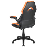 X10 Gaming Chair, Racing Style Ergonomic Office Chair, Height Adjustable Swivel Computer Chair with Flip-Up Arms, Orange/Black LeatherSoft