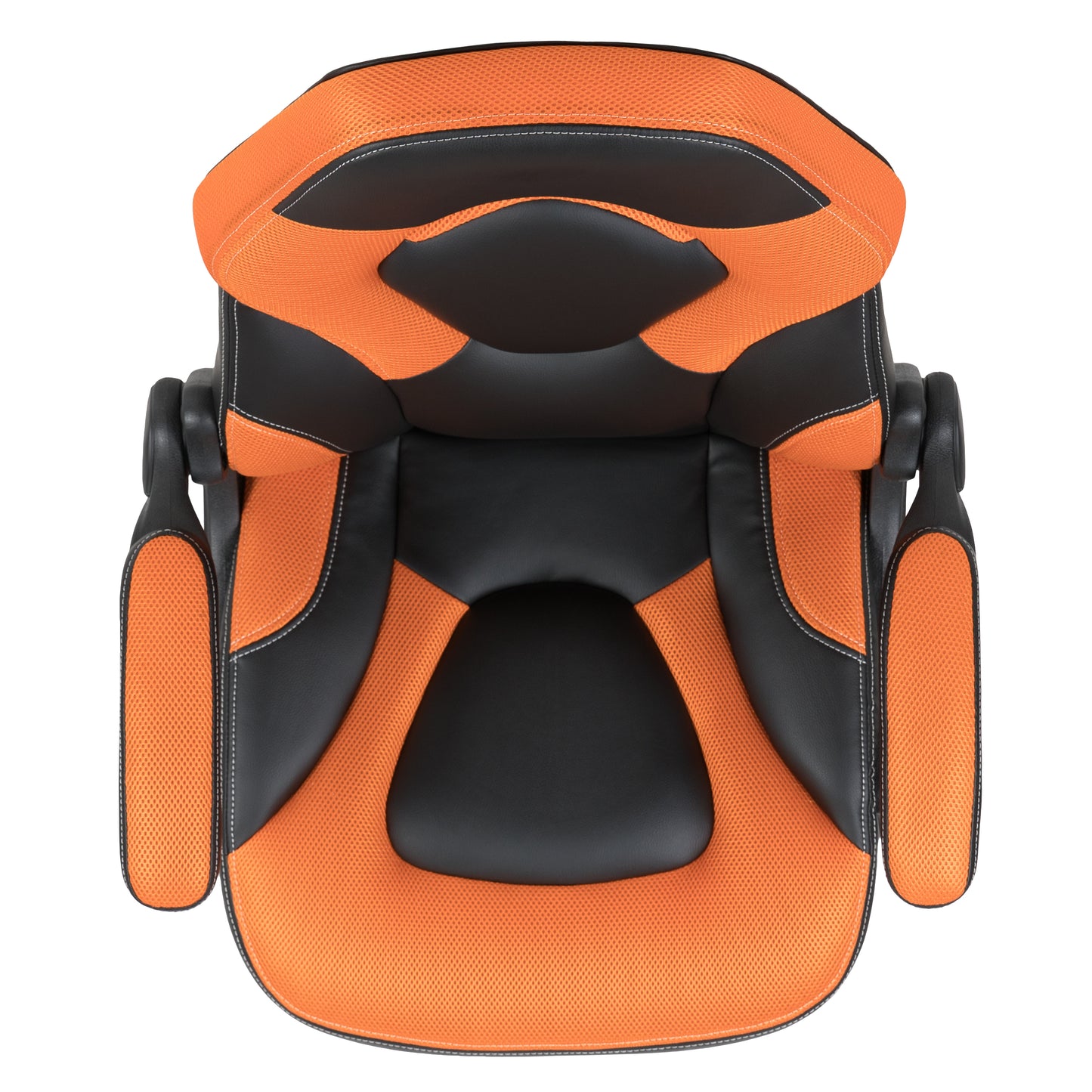 X10 Gaming Chair, Racing Style Ergonomic Office Chair, Height Adjustable Swivel Computer Chair with Flip-Up Arms, Orange/Black LeatherSoft