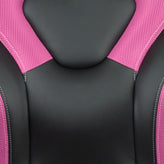 X10 Gaming Chair, Racing Style Ergonomic Office Chair, Height Adjustable Swivel Computer Chair with Flip-Up Arms, Pink/Black LeatherSoft