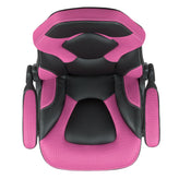 X10 Gaming Chair, Racing Style Ergonomic Office Chair, Height Adjustable Swivel Computer Chair with Flip-Up Arms, Pink/Black LeatherSoft