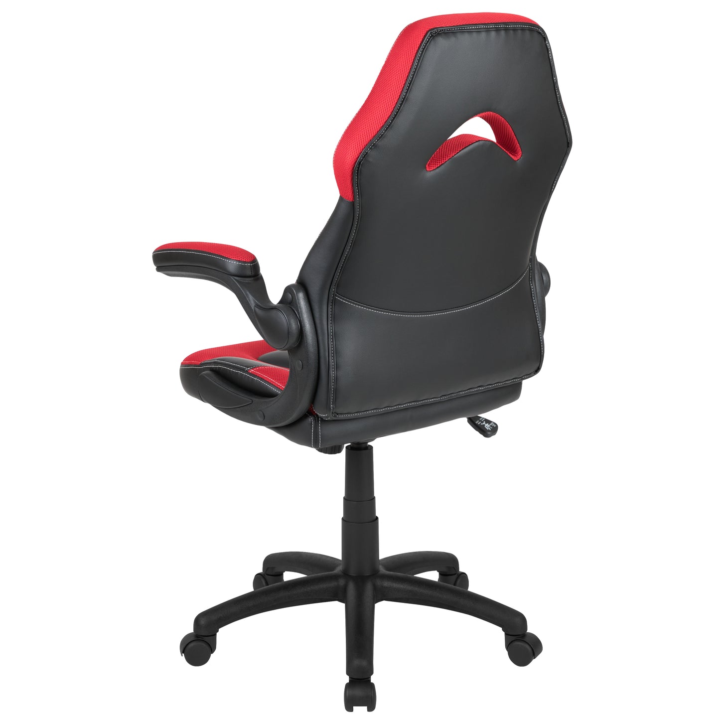 X10 Gaming Chair, Racing Style Ergonomic Office Chair, Height Adjustable Swivel Computer Chair with Flip-Up Arms, Red/Black LeatherSoft