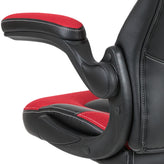 X10 Gaming Chair, Racing Style Ergonomic Office Chair, Height Adjustable Swivel Computer Chair with Flip-Up Arms, Red/Black LeatherSoft
