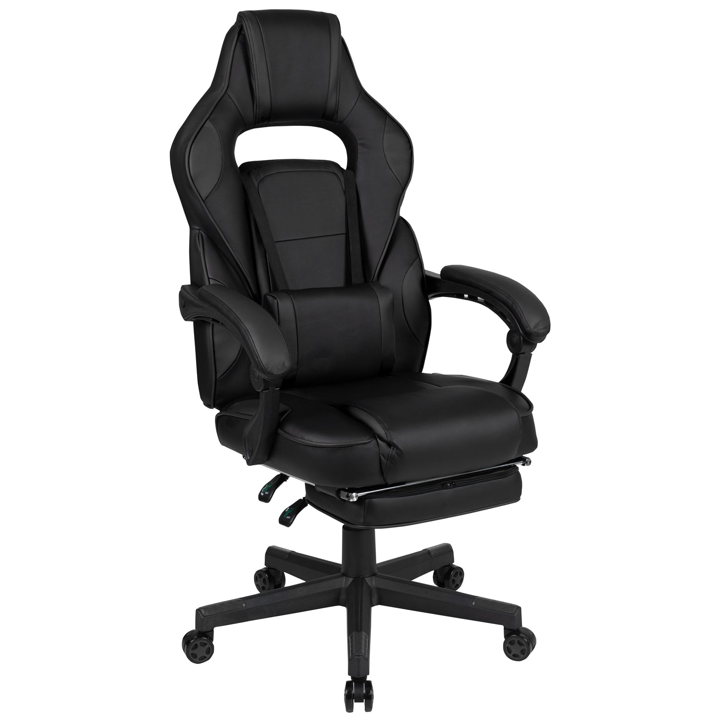 X40 Gaming Chair Racing Ergonomic Computer Chair with Fully Reclining Back/Arms, Slide-Out Footrest, Massaging Lumbar - Black