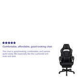 X40 Gaming Chair Racing Ergonomic Computer Chair with Fully Reclining Back/Arms, Slide-Out Footrest, Massaging Lumbar - Black/Gray
