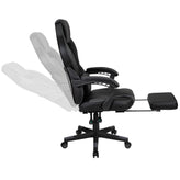 X40 Gaming Chair Racing Ergonomic Computer Chair with Fully Reclining Back/Arms, Slide-Out Footrest, Massaging Lumbar - Black/Gray