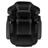 X40 Gaming Chair Racing Ergonomic Computer Chair with Fully Reclining Back/Arms, Slide-Out Footrest, Massaging Lumbar - Black/Gray