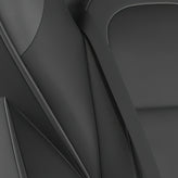 X40 Gaming Chair Racing Computer Chair with Fully Reclining Back/Arms and Transparent Roller Wheels, Slide-Out Footrest, - Black/Gray
