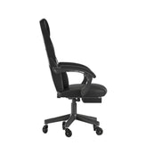 X40 Gaming Chair Racing Computer Chair with Fully Reclining Back/Arms and Transparent Roller Wheels, Slide-Out Footrest, - Black/Gray