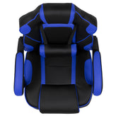 X40 Gaming Chair Racing Ergonomic Computer Chair with Fully Reclining Back/Arms, Slide-Out Footrest, Massaging Lumbar - Black/Blue