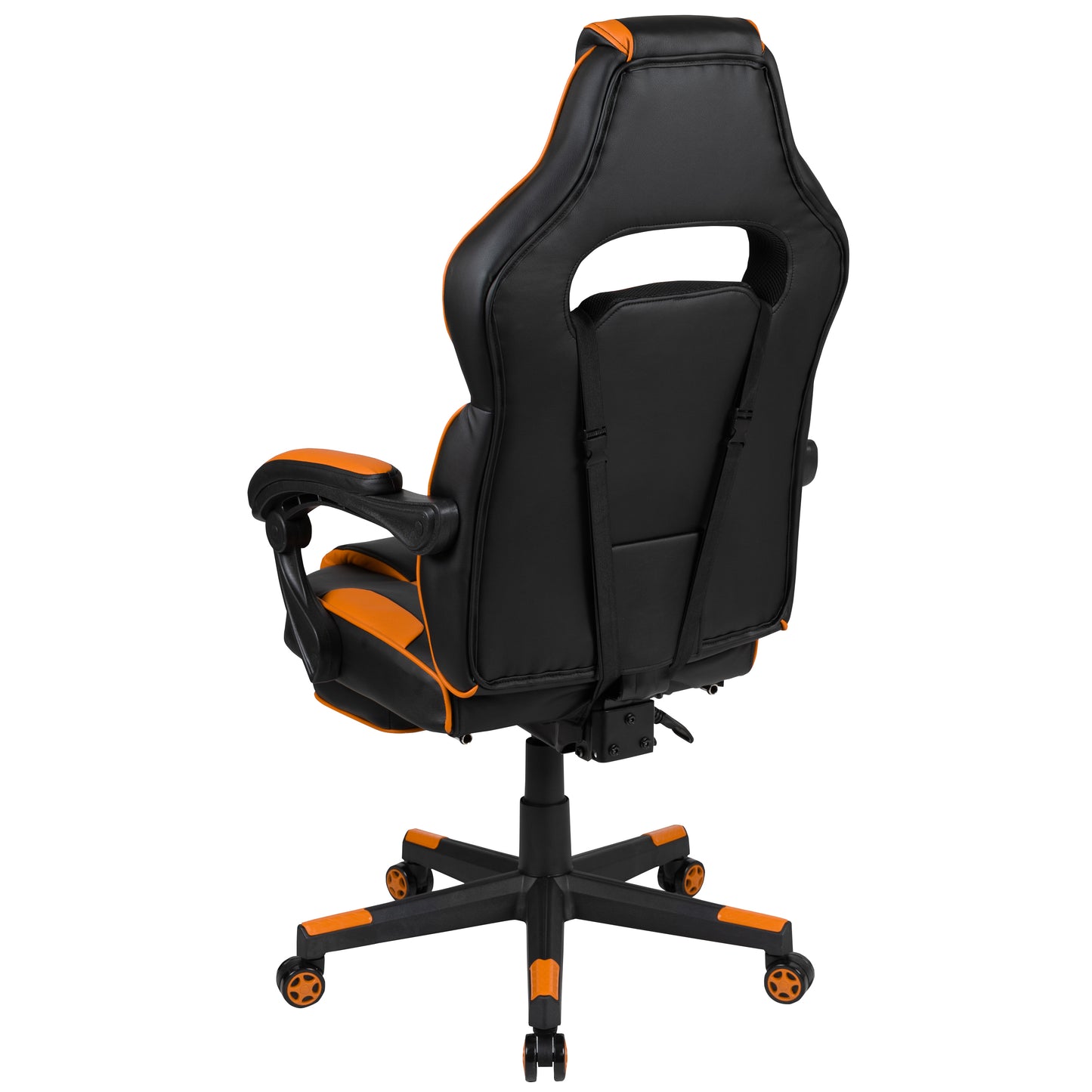 X40 Gaming Chair Racing Ergonomic Computer Chair with Fully Reclining Back/Arms, Slide-Out Footrest, Massaging Lumbar - Black/Orange