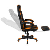 X40 Gaming Chair Racing Ergonomic Computer Chair with Fully Reclining Back/Arms, Slide-Out Footrest, Massaging Lumbar - Black/Orange