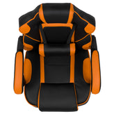 X40 Gaming Chair Racing Ergonomic Computer Chair with Fully Reclining Back/Arms, Slide-Out Footrest, Massaging Lumbar - Black/Orange