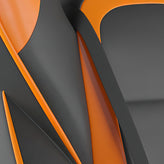 X40 Gaming Chair Racing Computer Chair with Fully Reclining Back/Arms and Transparent Roller Wheels, Slide-Out Footrest, - Black/Orange