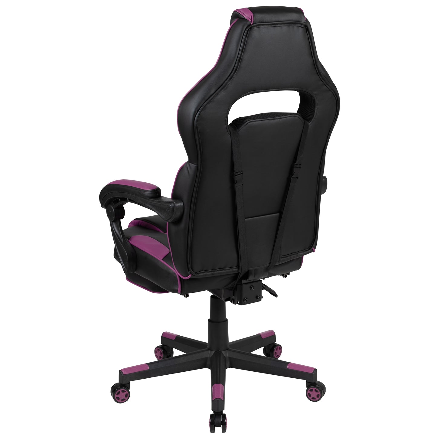 X40 Gaming Chair Racing Ergonomic Computer Chair with Fully Reclining Back/Arms, Slide-Out Footrest, Massaging Lumbar - Black/Purple