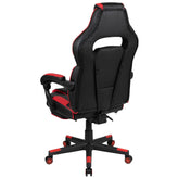 X40 Gaming Chair Racing Ergonomic Computer Chair with Fully Reclining Back/Arms, Slide-Out Footrest, Massaging Lumbar - Red