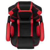X40 Gaming Chair Racing Ergonomic Computer Chair with Fully Reclining Back/Arms, Slide-Out Footrest, Massaging Lumbar - Red