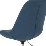 Aurora Series Mid-Back Blue Fabric Task Office Chair with Pneumatic Lift and Chrome Base