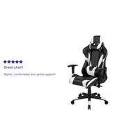 X20 Gaming Chair Racing Office Ergonomic Computer PC Adjustable Swivel Chair with Fully Reclining Back in Black LeatherSoft