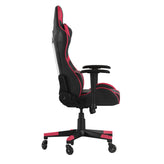 X20 Gaming Chair Racing Office Computer PC Adjustable Chair with Reclining Back and Transparent Roller Wheels in Red LeatherSoft