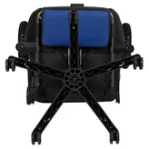 X30 Gaming Chair Racing Office Ergonomic Computer Chair with Reclining Back and Slide-Out Footrest in Blue LeatherSoft