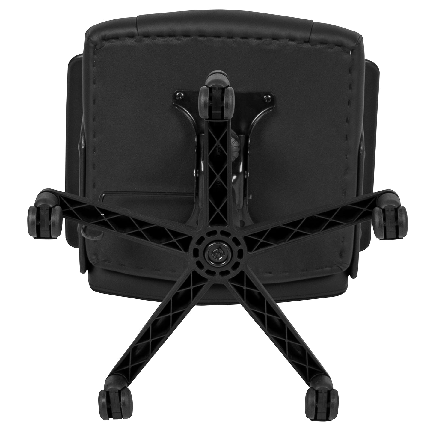 Coffman Flash Fundamentals Mid-Back Black LeatherSoft-Padded Task Office Chair with Arms