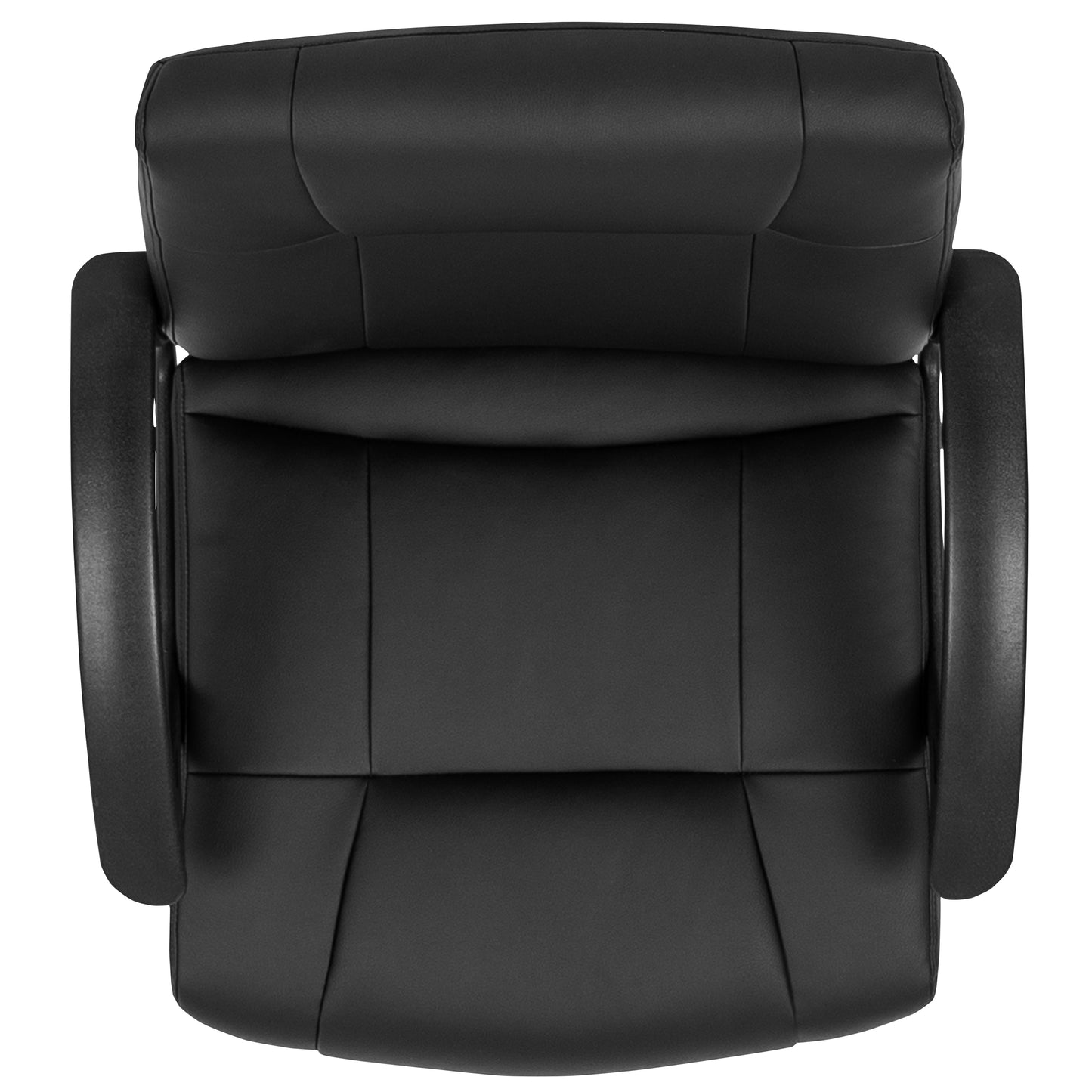 Coffman Flash Fundamentals Mid-Back Black LeatherSoft-Padded Task Office Chair with Arms