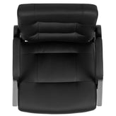 Darwin Flash Fundamentals Black LeatherSoft Executive Reception Chair with Black Metal Frame