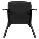 Darwin Flash Fundamentals Black LeatherSoft Executive Reception Chair with Black Metal Frame