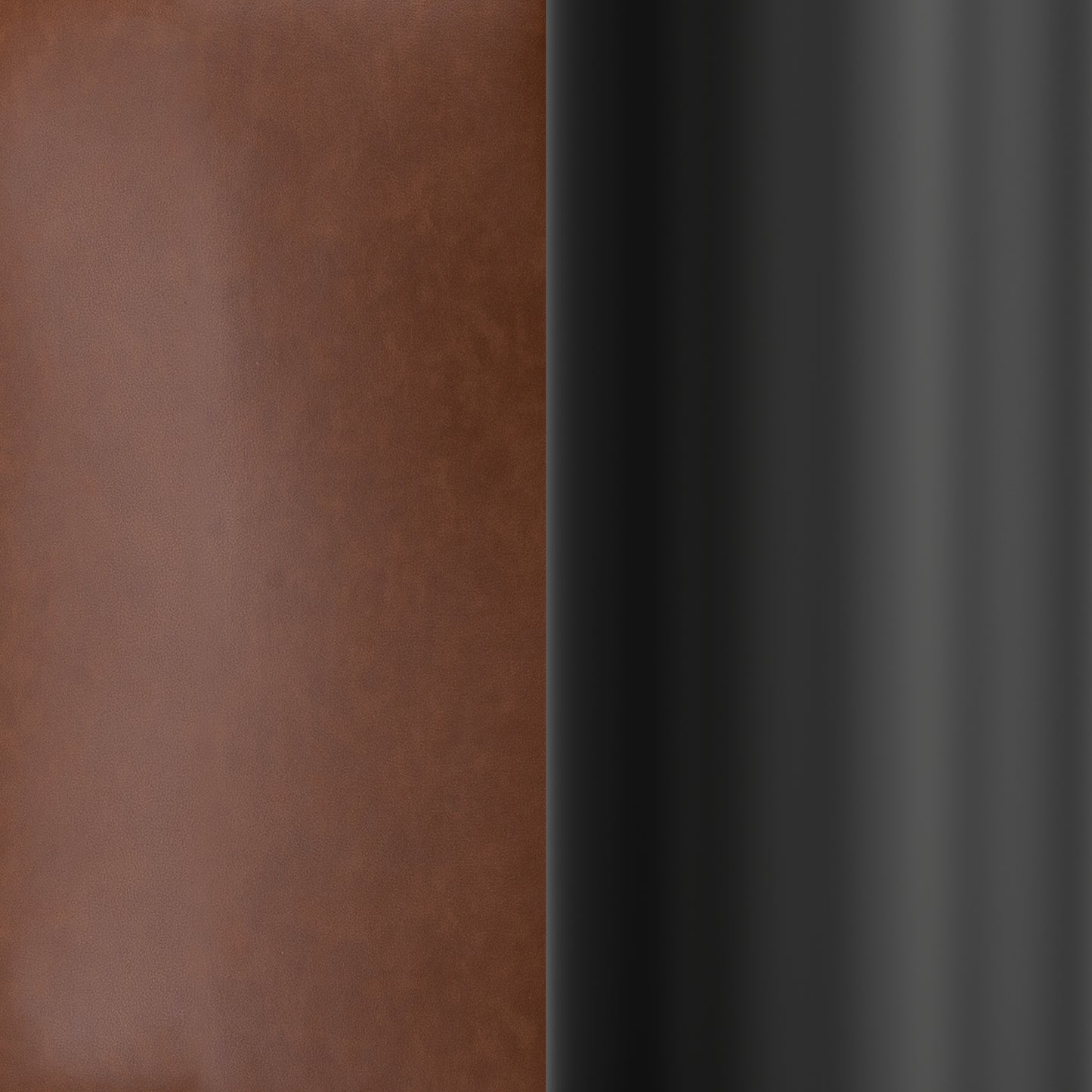 Chloe Commercial Wide Mid-Back Cognac Padded LeatherSoft Armless Stationary Task Office Chair with Adjustable Height, Swivel Function, and Black Frame