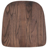 Perry Rustic Walnut Wood Seat for Colorful Metal Chairs
