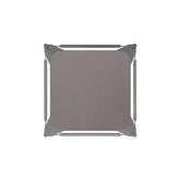 Kai Commercial Grade 24" High Backless Silver Metal Indoor-Outdoor Counter Height Stool with Gray Poly Resin Wood Seat