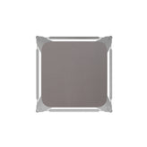 Kai Commercial Grade 24" High Backless White Metal Indoor-Outdoor Counter Height Stool with Gray Poly Resin Wood Seat