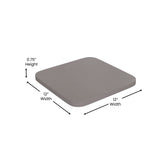 Kai Commercial Grade 30" High Silver Metal Indoor-Outdoor Bar Height Stool with Removable Back and Gray All-Weather Poly Resin Seat
