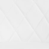 Dale Contemporary White Vinyl Bucket Seat Adjustable Height Barstool with Diamond Pattern Back and Chrome Base