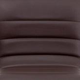 Vincent Modern Brown Vinyl Adjustable Bar Stool with Back, Swivel Stool with Chrome Pedestal Base and Footrest