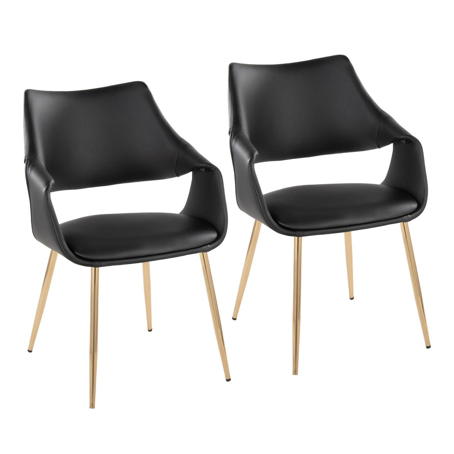 Curvo High Back Upholstered Chair - Set of 2