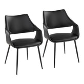 Curvo High Back Upholstered Chair - Set of 2