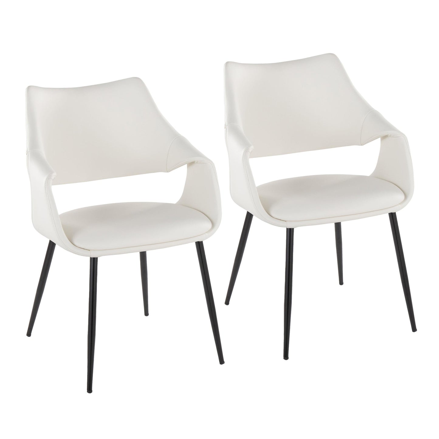 Curvo High Back Upholstered Chair - Set of 2
