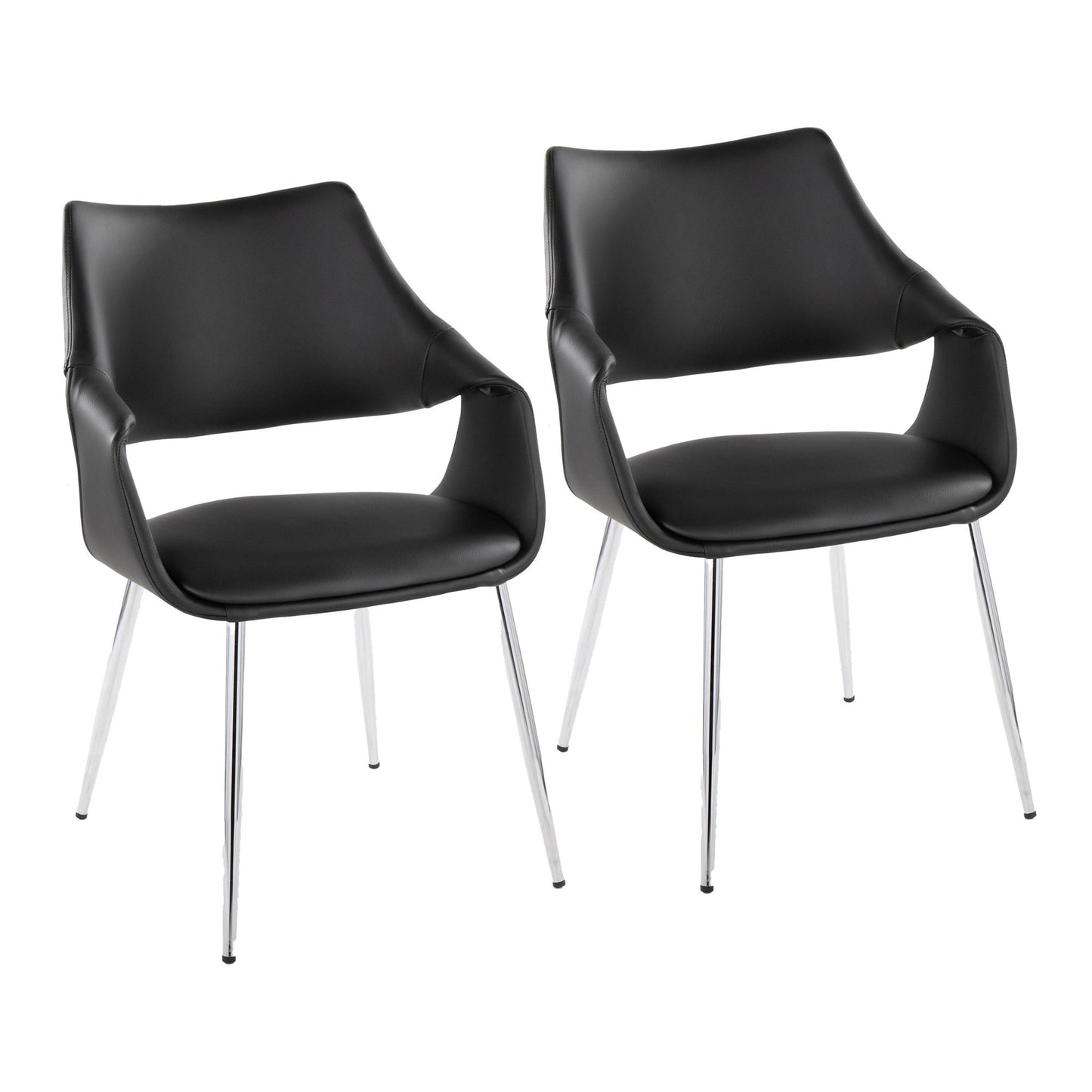 Curvo High Back Upholstered Chair - Set of 2