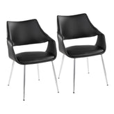Curvo High Back Upholstered Chair - Set of 2