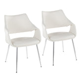 Curvo High Back Upholstered Chair - Set of 2